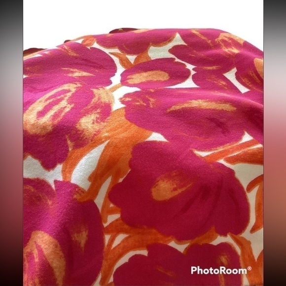 Joan Vass T-shirt Floral Printed Spring Summer Dress Swimsuit Coverup Size 0 - Picture 7 of 7